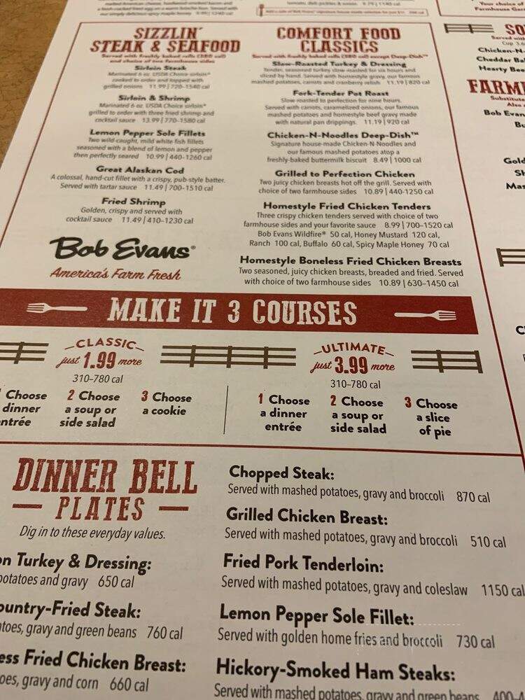 Bob Evans Restaurant - Fredericksburg, VA menu_pic