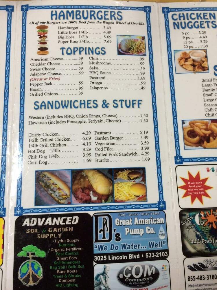 The Boss - Oroville, CA menu_pic