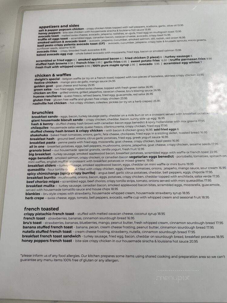Bru's Wiffle - Santa Monica, CA menu_pic