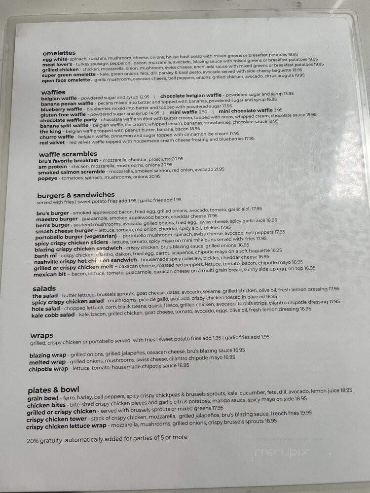 Bru's Wiffle - Santa Monica, CA menu_pic