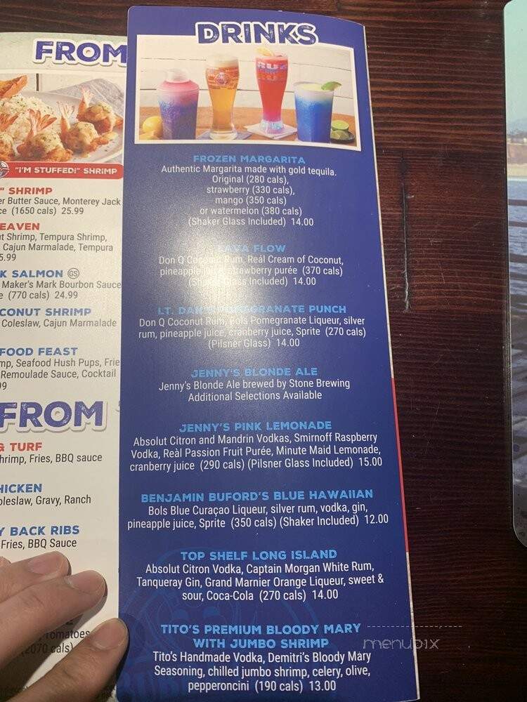 Bubba Gump Shrimp Co - Denver, CO menu_pic