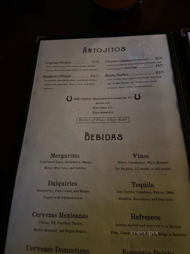 Caballo Blanco Restaurante - Sacramento, CA menu_pic