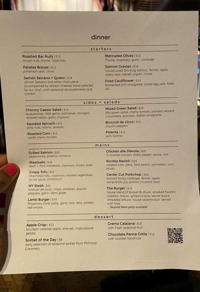 Chambers Eat + Drink - San Francisco, CA menu_pic