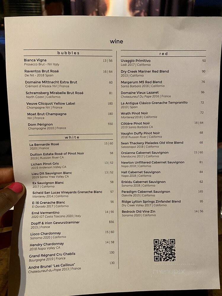 Chambers Eat + Drink - San Francisco, CA menu_pic