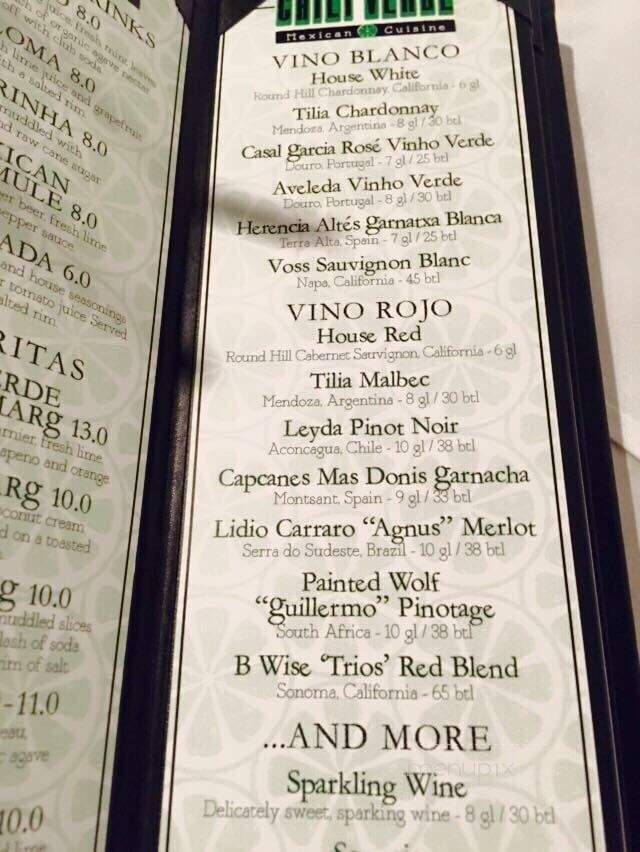 Chili Verde - Denver, CO menu_pic