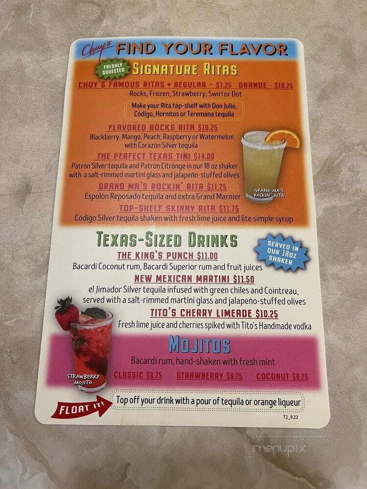 Chuys - Plano, TX menu_pic