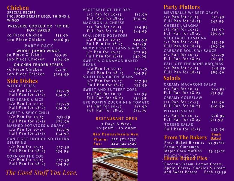 Quik- It Chicken - Pittsburgh, PA menu_pic