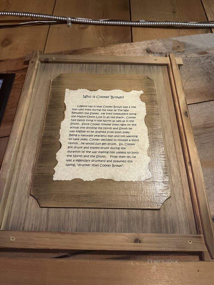 Cooter's Rib Shack - Jacksonville, AL menu_pic