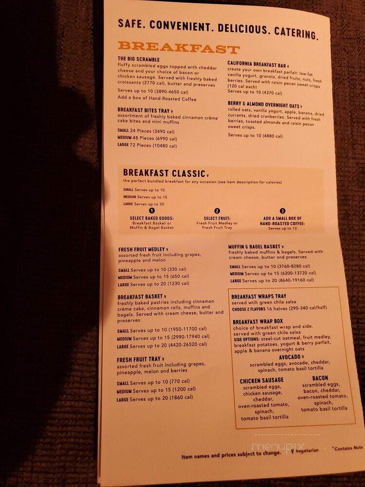 Corner Bakery Cafe - Glendora, CA menu_pic