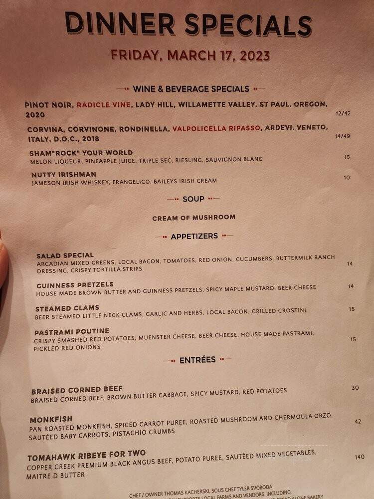 Crew - Poughkeepsie, NY menu_pic