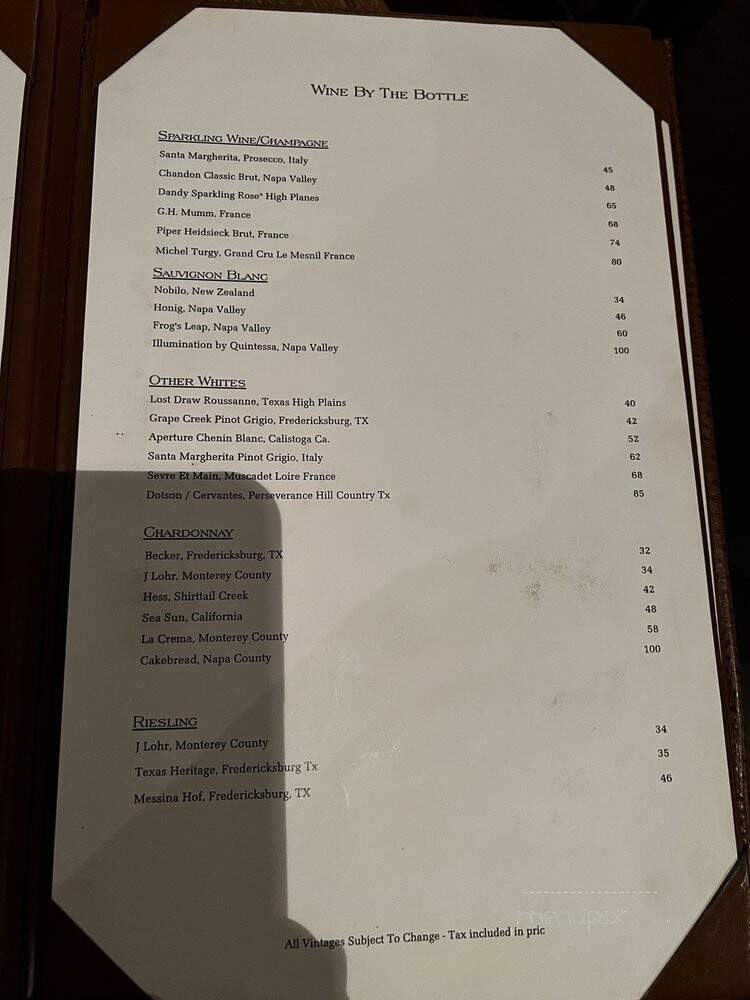 Crossroads Saloon and Steakhouse - Fredericksburg, TX menu_pic