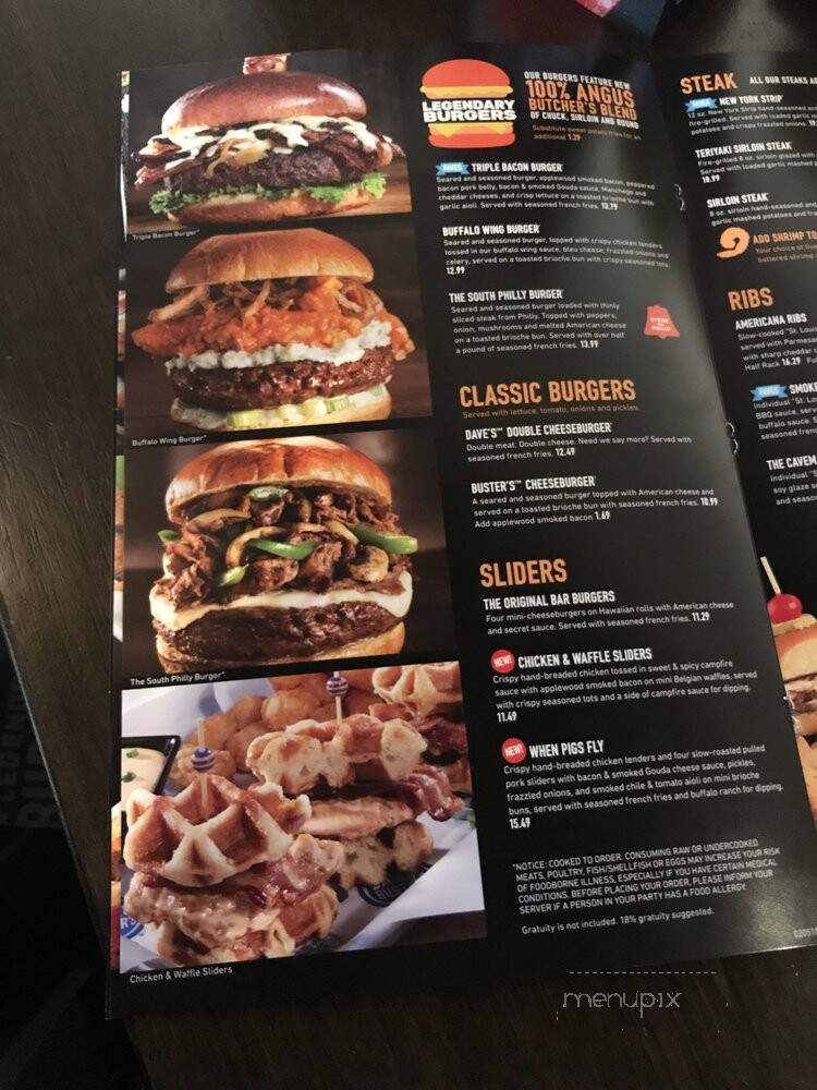 Dave & Busters - Lafayette Hill, PA menu_pic