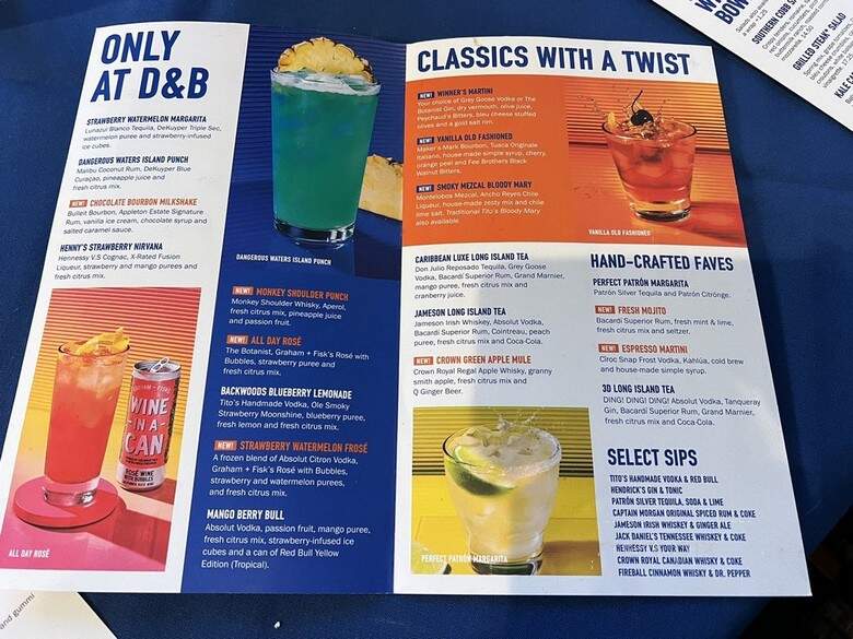 Dave & Busters - Arlington, TX menu_pic