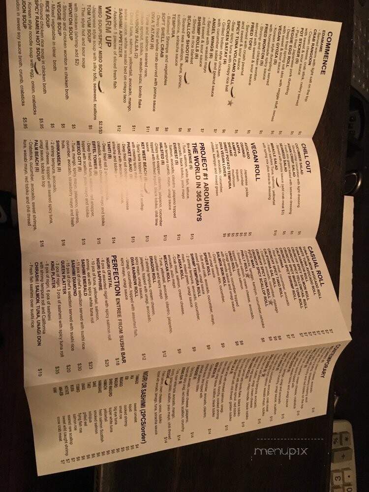 Diva Thai and Sushi Bar - Chicago, IL menu_pic