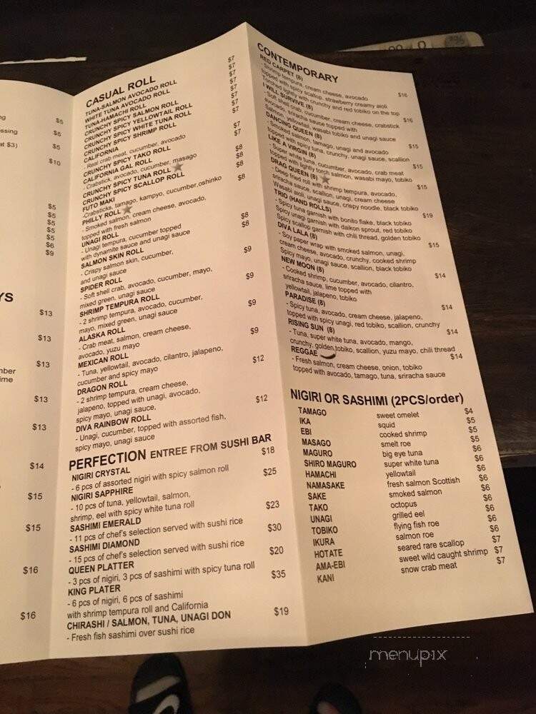 Diva Thai and Sushi Bar - Chicago, IL menu_pic