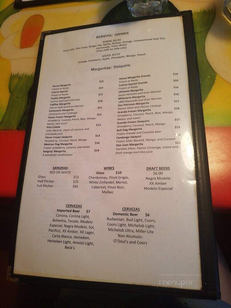 Don Juan Mexican Restaurant - Pleasantville, NY menu_pic