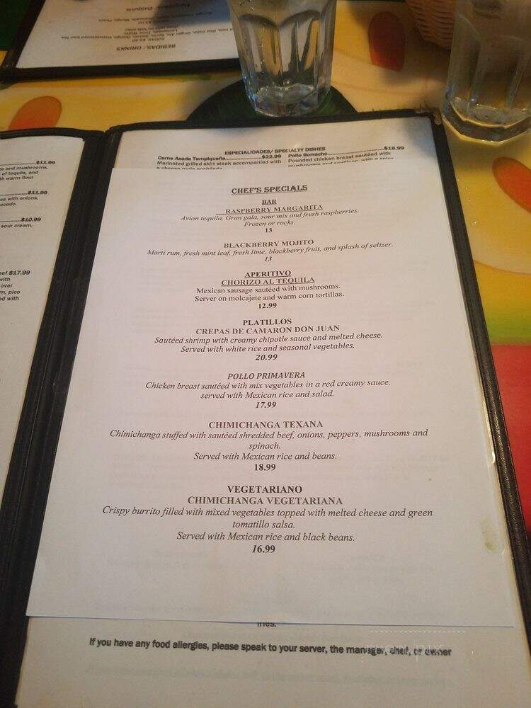 Don Juan Mexican Restaurant - Pleasantville, NY menu_pic