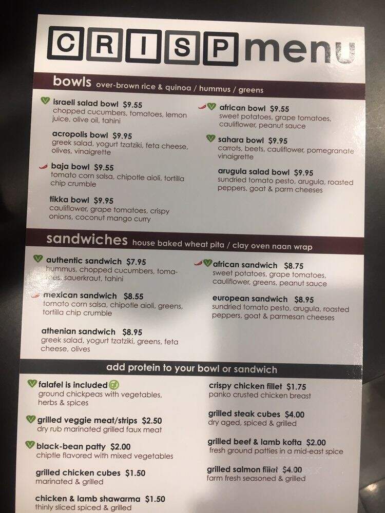 Crisp West 40th - New York, NY menu_pic