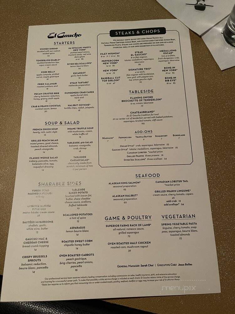 El Gaucho - Tacoma, WA menu_pic