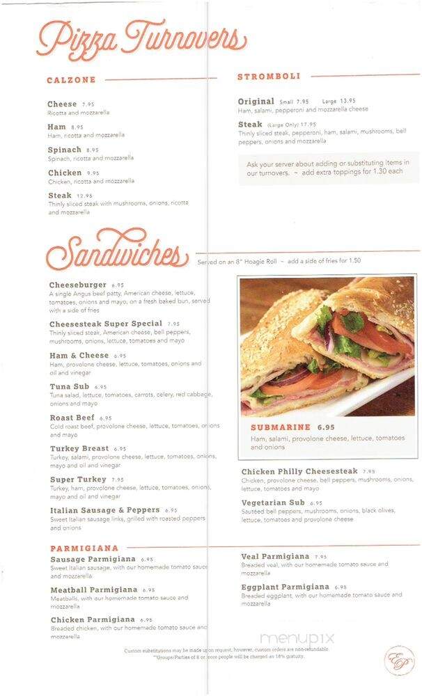 Elizabeths Pizza - Fayetteville, NC menu_pic