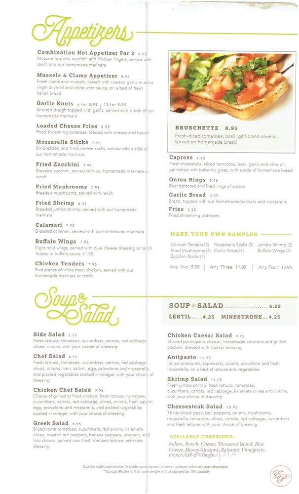 Elizabeths Pizza - Fayetteville, NC menu_pic