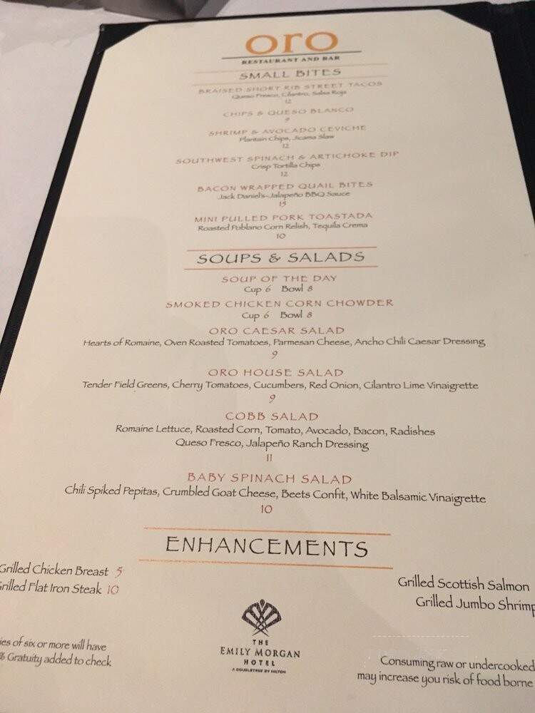 Oro - San Antonio, TX menu_pic