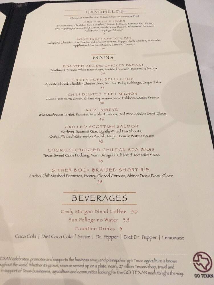 Oro - San Antonio, TX menu_pic
