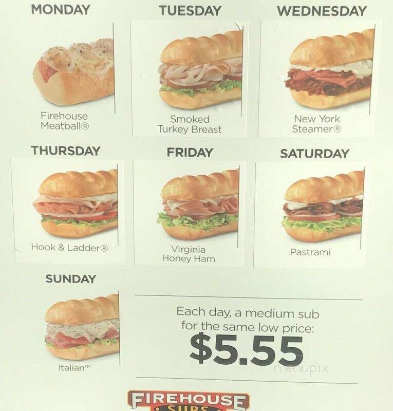 Firehouse Subs - Spokane, WA menu_pic