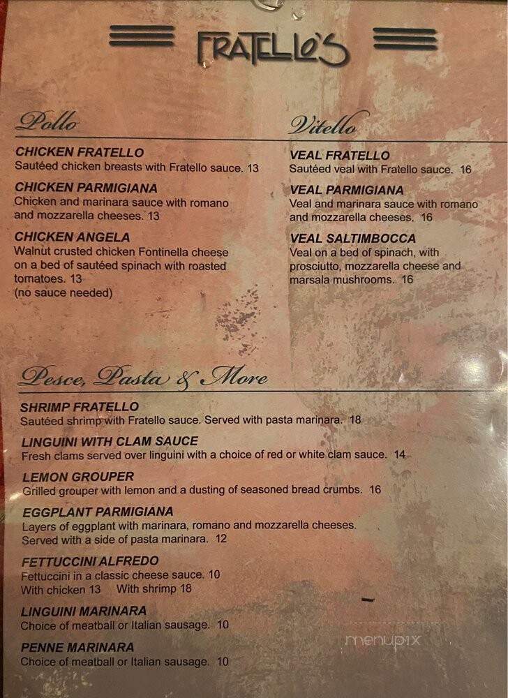 Fratello's - Avon Lake, OH menu_pic