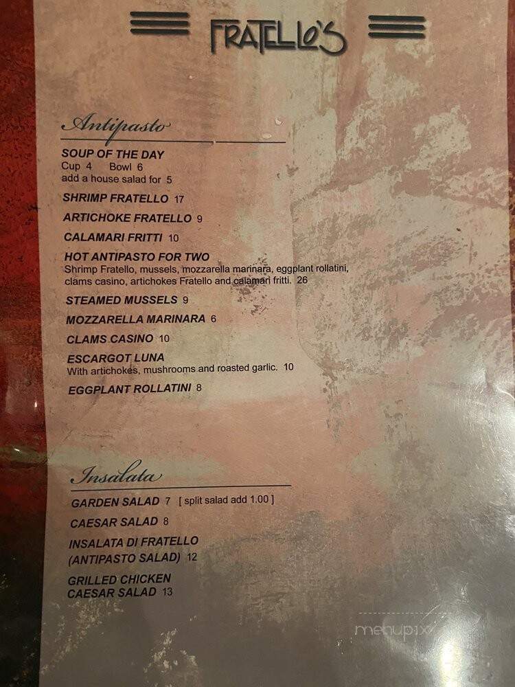 Fratello's - Avon Lake, OH menu_pic