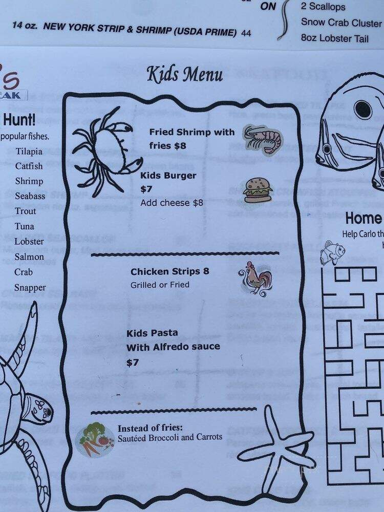 Fredas Seafood Grill - Austin, TX menu_pic
