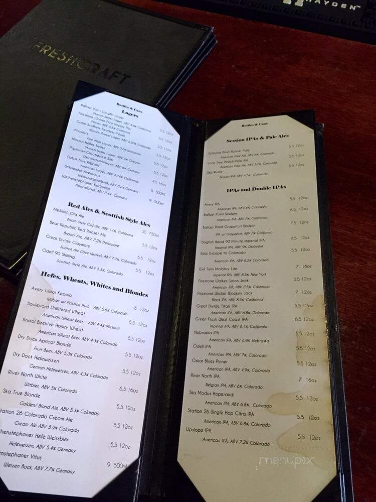 Freshcraft - Denver, CO menu_pic