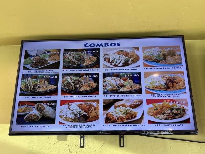 Santanas Mexican Grill - San Diego, CA menu_pic