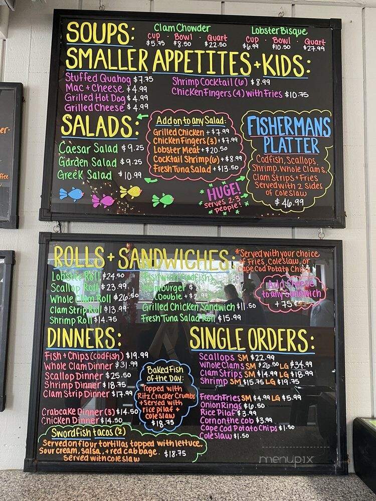 Friendly Fisherman - Eastham, MA menu_pic