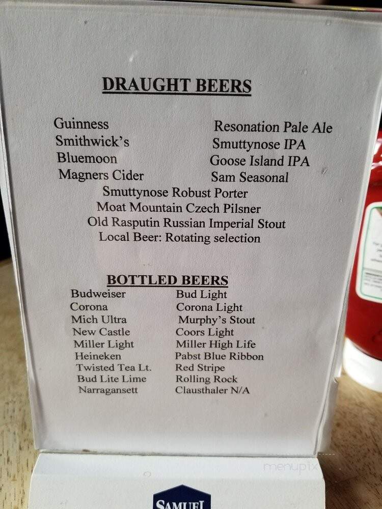 Fury's Public House - Dover, NH menu_pic