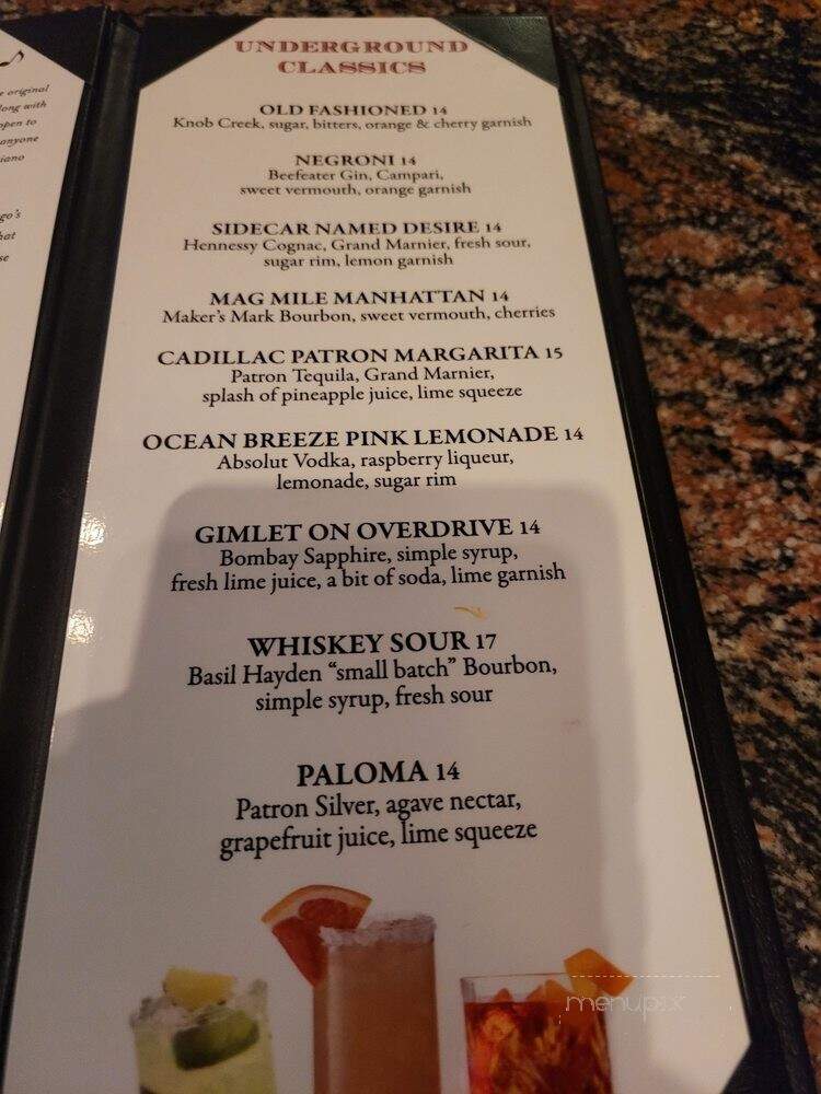 The Gaslight Club - Chicago, IL menu_pic