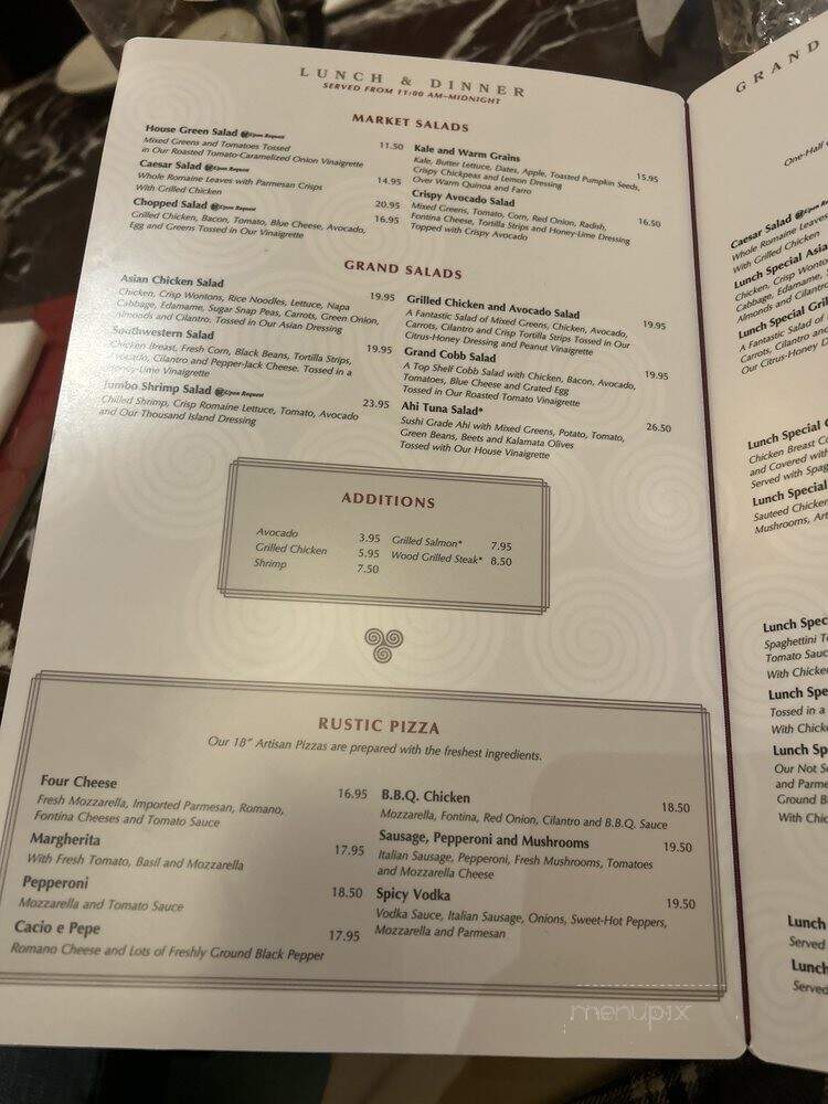 Grand Lux Cafe - Las Vegas, NV menu_pic
