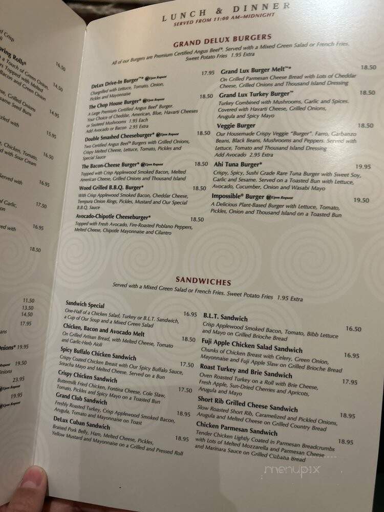 Grand Lux Cafe - Las Vegas, NV menu_pic