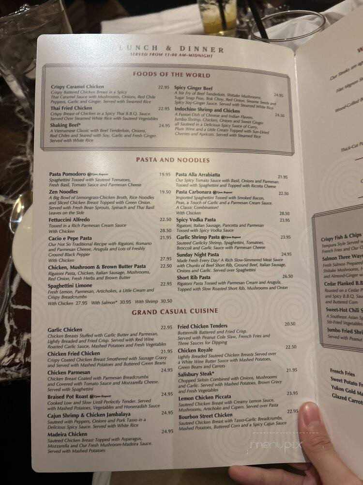 Grand Lux Cafe - Las Vegas, NV menu_pic
