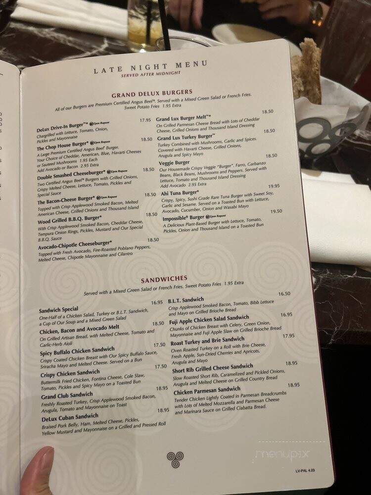 Grand Lux Cafe - Las Vegas, NV menu_pic