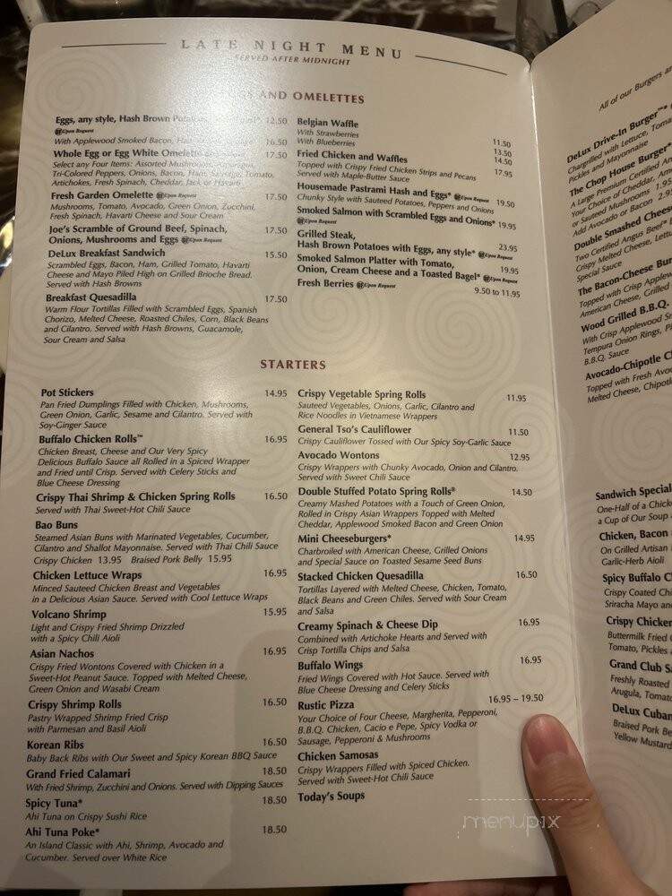 Grand Lux Cafe - Las Vegas, NV menu_pic