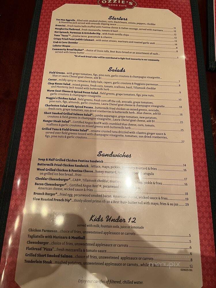 Ozzies Corner Italian - Fairfax, VA menu_pic