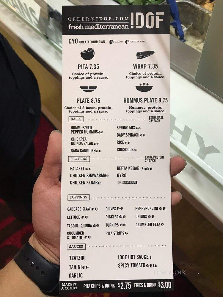 I Dream of Falafel - Chicago, IL menu_pic