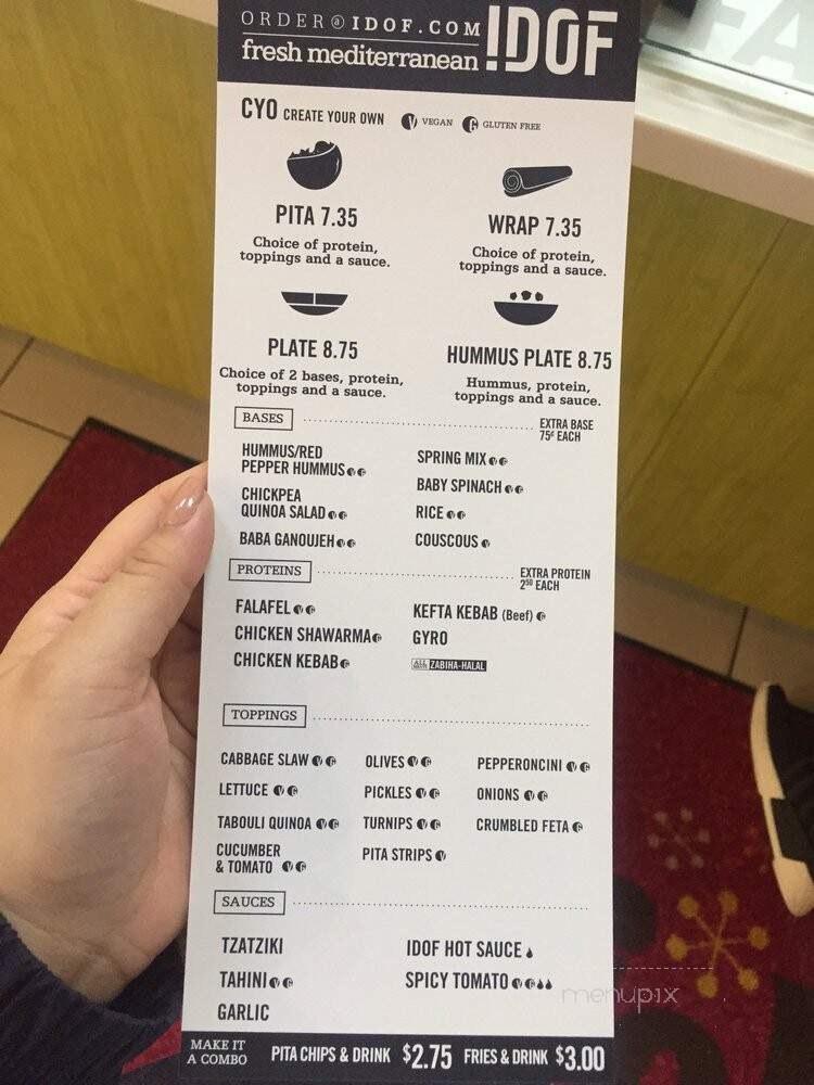 I Dream of Falafel - Chicago, IL menu_pic