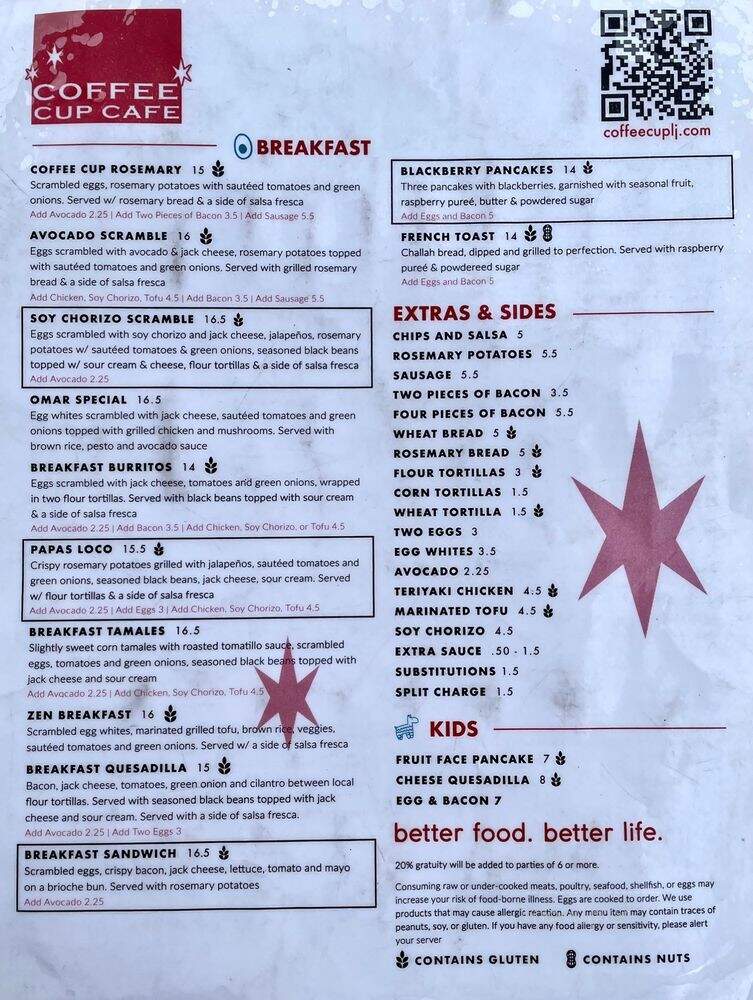 Mission Coffee Cup - La Jolla, CA menu_pic