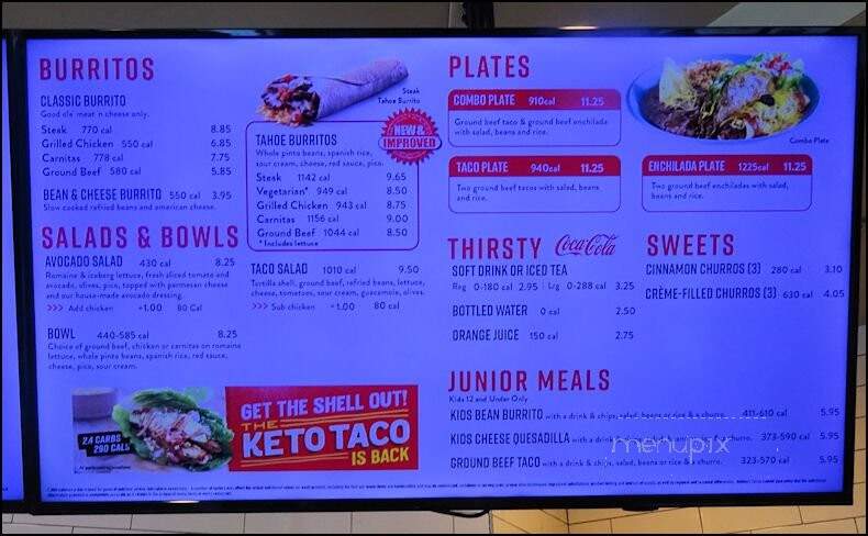 Jimboys Tacos - Roseville, CA menu_pic
