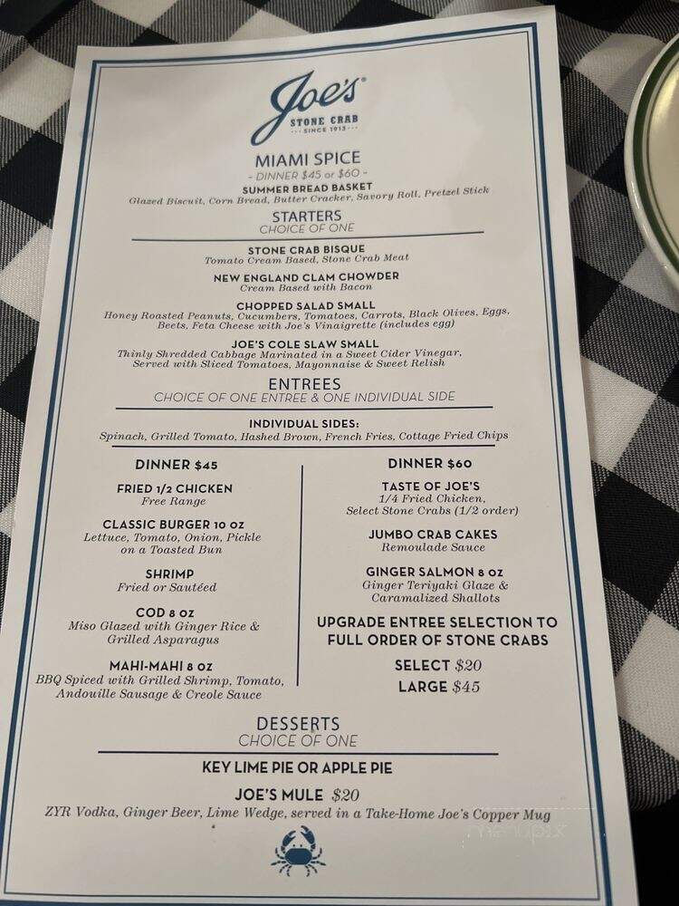 Joes Take Away - Miami Beach, FL menu_pic