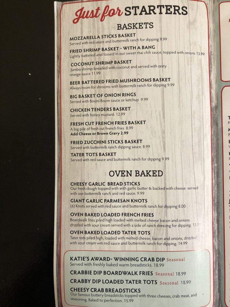 Johnny's Pizza - Ocean City, MD menu_pic