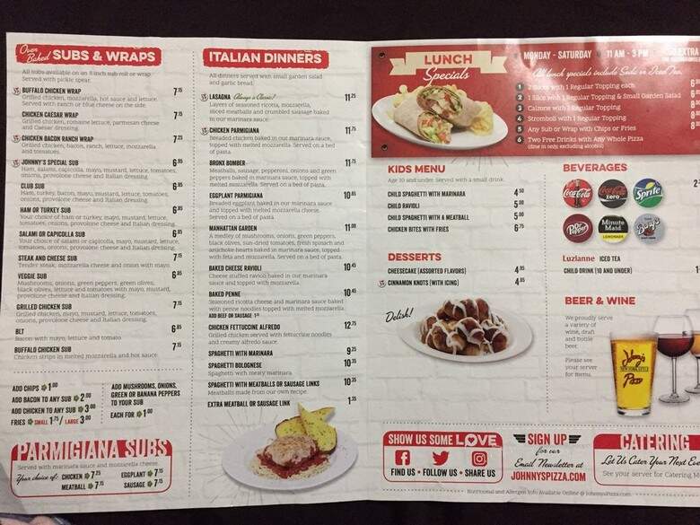 Johnny's Pizza - Atlanta, GA menu_pic