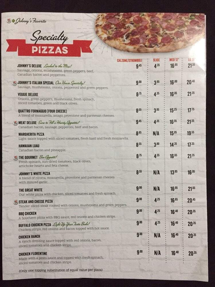 Johnny's Pizza - Atlanta, GA menu_pic
